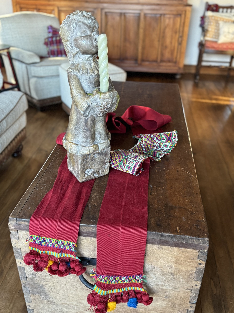 Vintage Handwoven Belt or Faja  from Chajul Guatemala