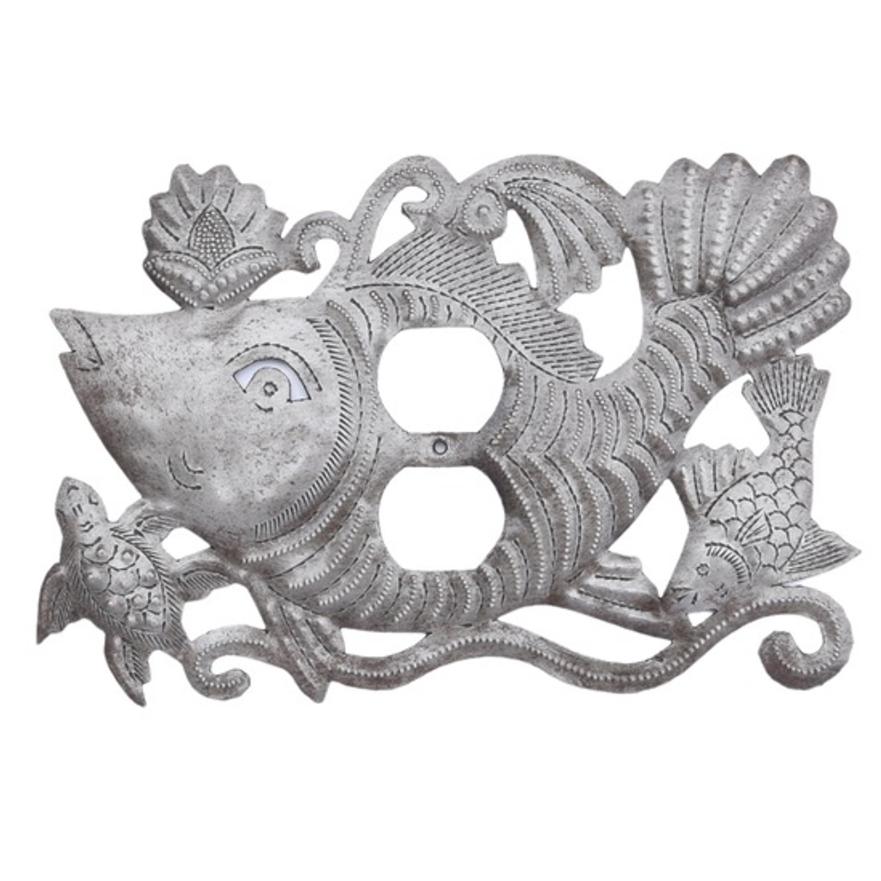 Handmade Fish Wall Plate Cover, Nautical Home Decor Handmade Fish Wall Plate Cover, Nautical Home Decor