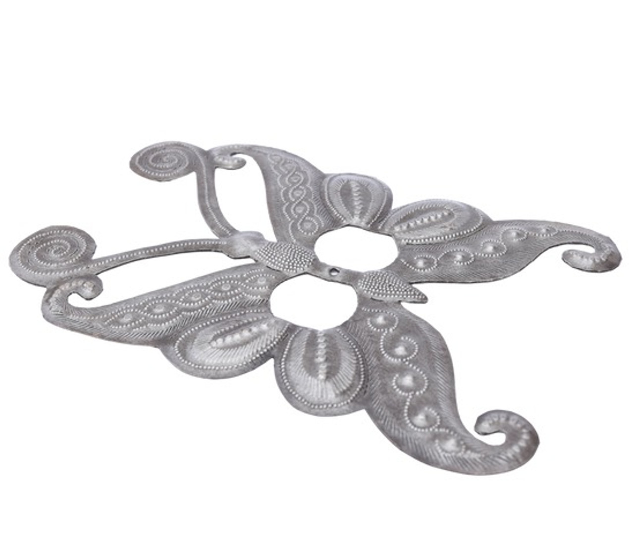 Outlet Plate Cover, Metal Butterfly, Handmade, Recycle Oil Drum