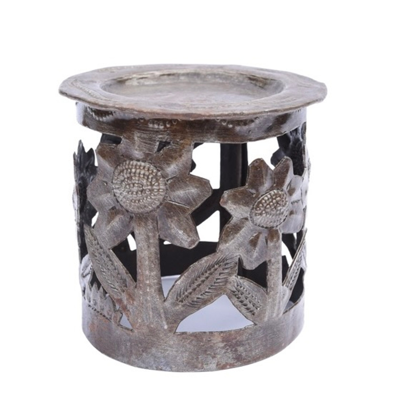 One of a Kind Hand Pounded Candle Holder, Fair Trade Haiti One of a Kind Hand Pounded Candle Holder, Fair Trade Haiti