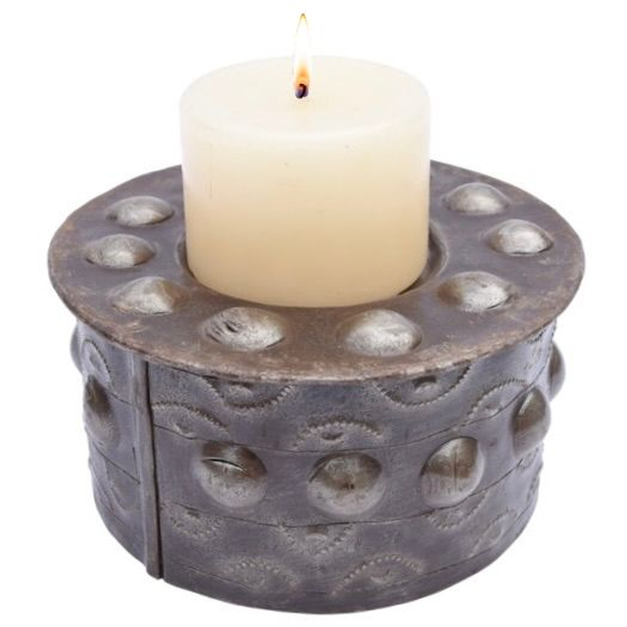 One of a Kind Beaded Hand Pounded Candle Holder, Fair Trade Haiti One of a Kind Beaded Hand Pounded Candle Holder, Fair Trade Haiti