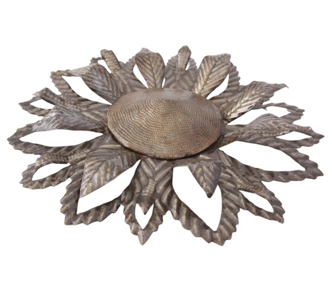 Up-cycled Metal Wall Flower - Haitian Metal Décor