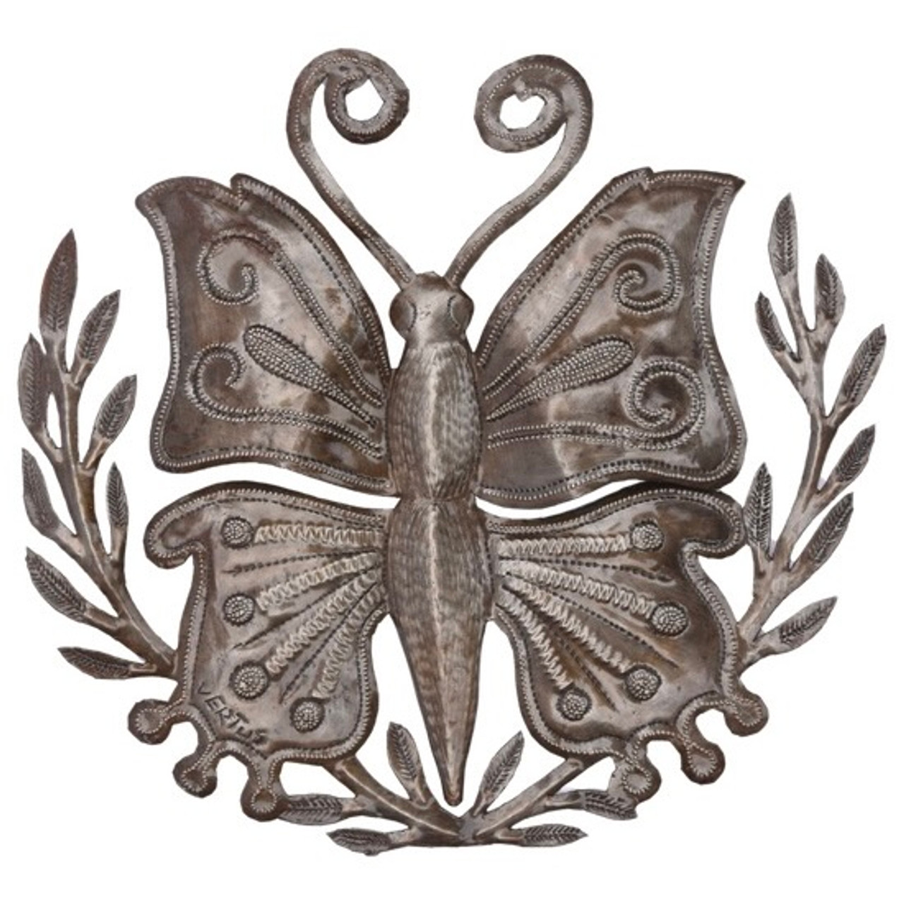 Butterfly wall decor, Haiti metal art