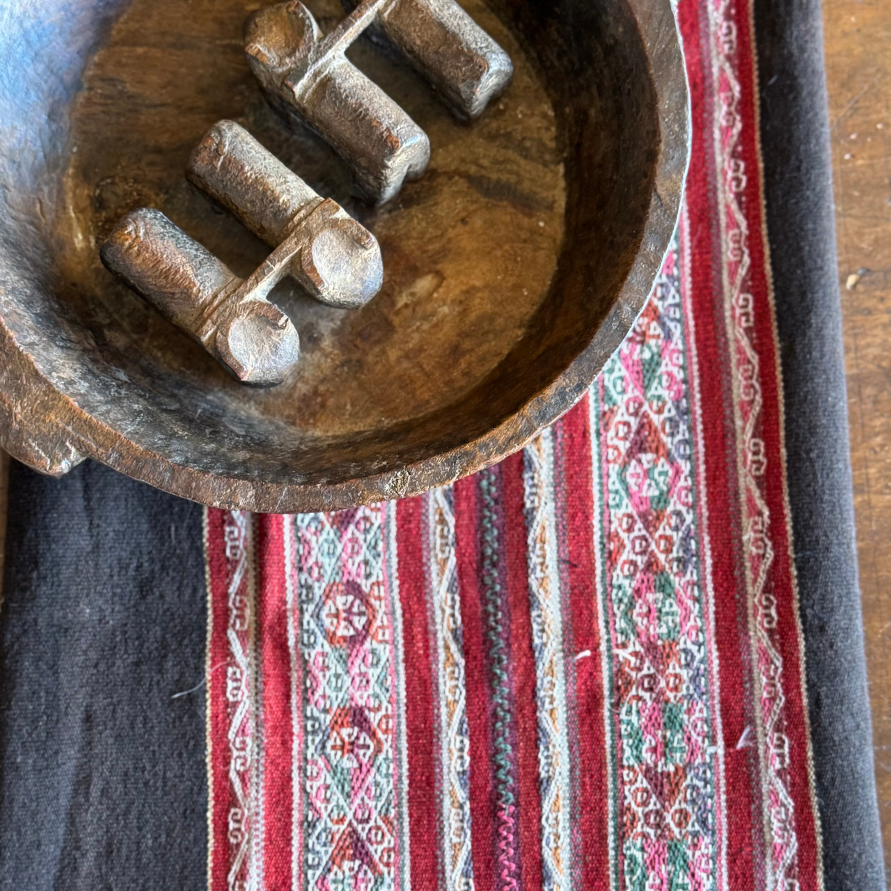 Vintage Bolivian Manta from Cala Cala Potosi Region all Natural Dyes