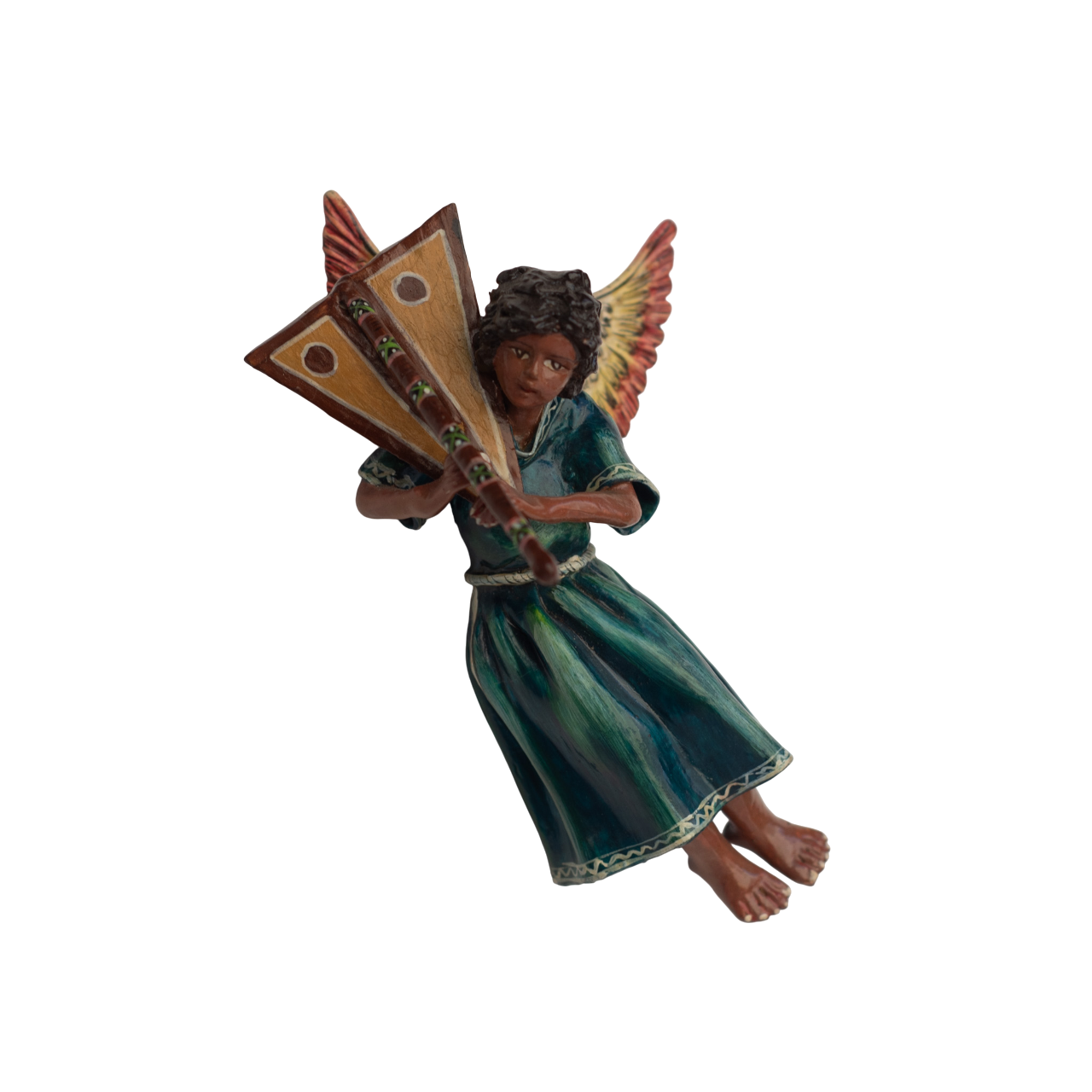 Handmade Retablo Ornaments, Ornament, Vintage Ornament, Peruvian Folk Art, Claudio Jimenez Quispe, Angel Ornament, Plaster Ornament, Colorful Ornament