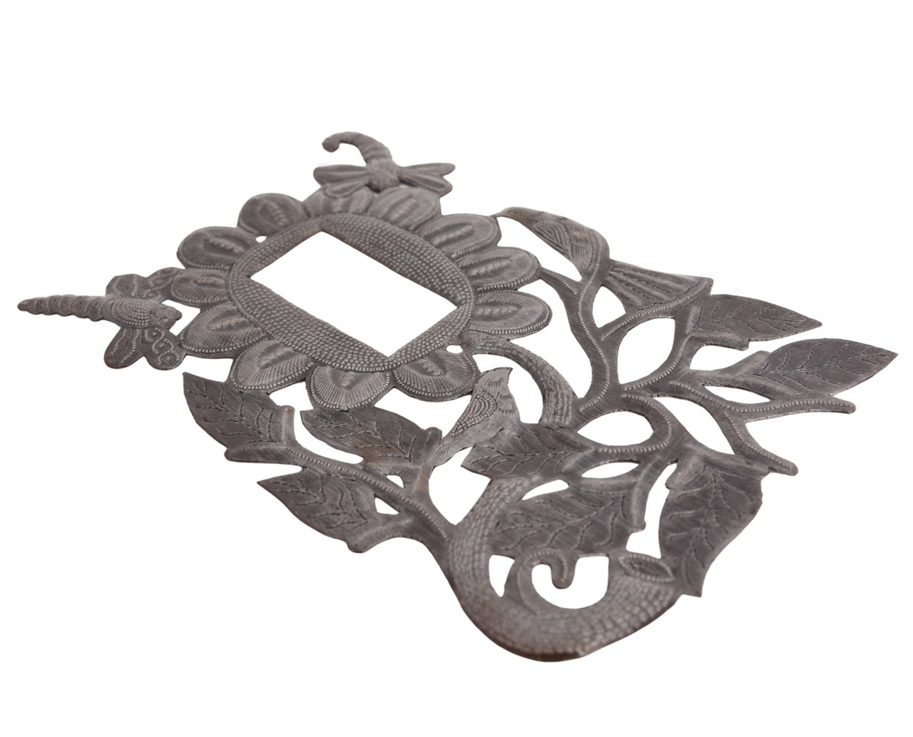 Haitian artisan metalwork, sustainable home décor, hammered metal rocker plate, chiseled metal art, decorative light switch cover, handcrafted Fair Trade home gift, unique artisan wall decor Haitian artisan metalwork, sustainable home décor, hammered metal rocker plate, chiseled metal art, decorative light switch cover, handcrafted Fair Trade home gift, unique artisan wall decor