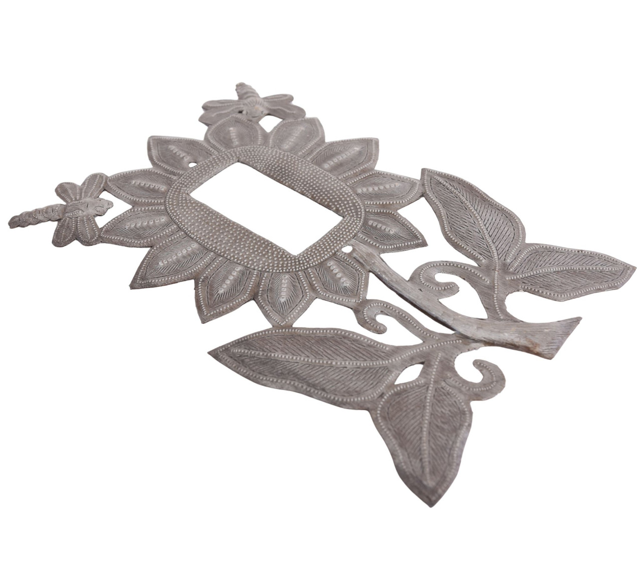 eco-friendly home accessory, sunflower switch cover, dragonfly metal art, Fair Trade handmade gift, hammered metal switch plate, chiseled metal art, nature inspired wall decor eco-friendly home accessory, sunflower switch cover, dragonfly metal art, Fair Trade handmade gift, hammered metal switch plate, chiseled metal art, nature inspired wall decor