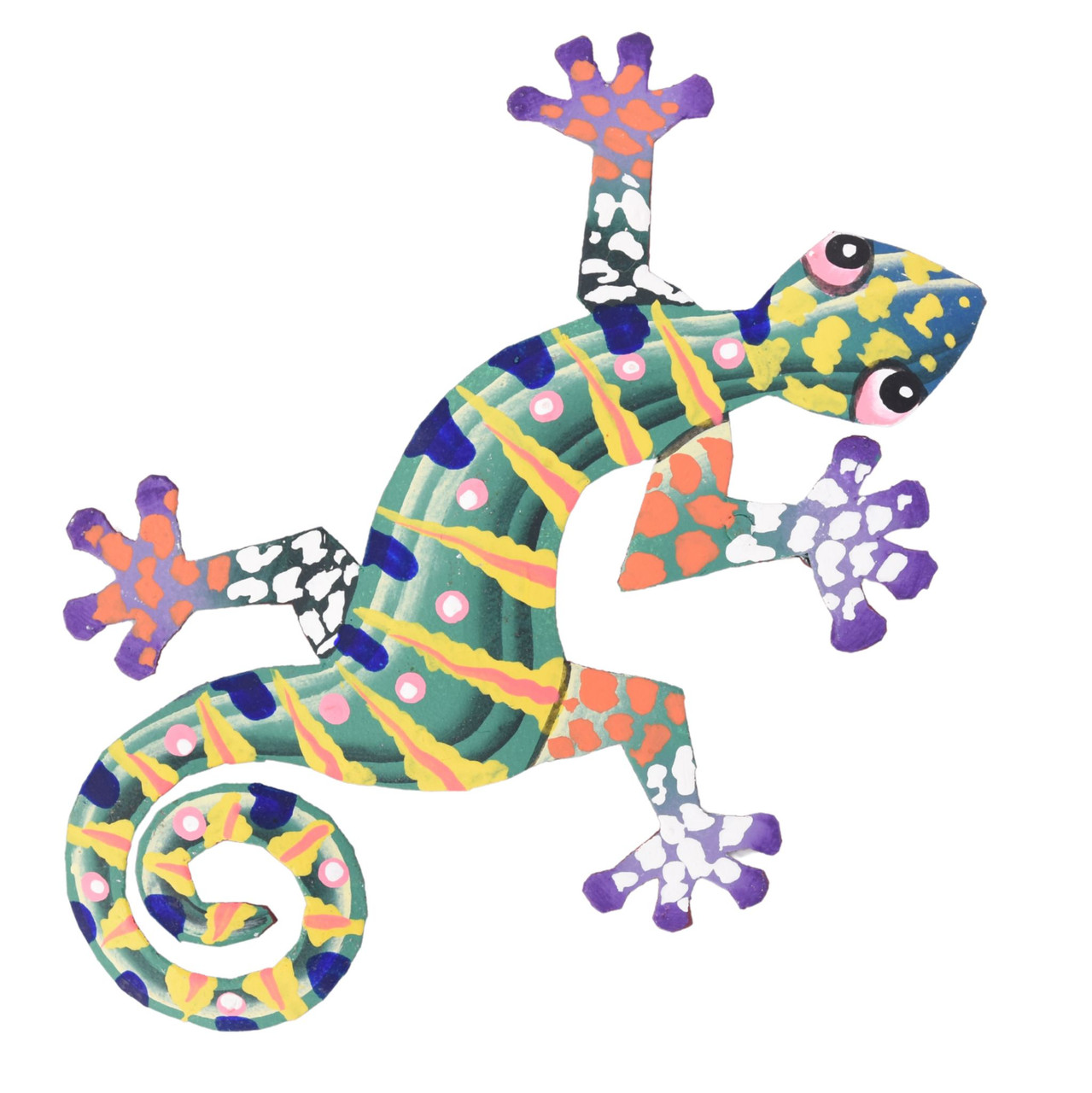 Colorful Gecko Sculpture, Haiti Fair Trade Colorful Gecko Sculpture, Haiti Fair Trade