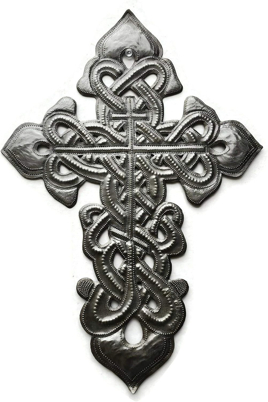 Celtic Cross with Haitian handmade artistry Celtic Cross with Haitian handmade artistry