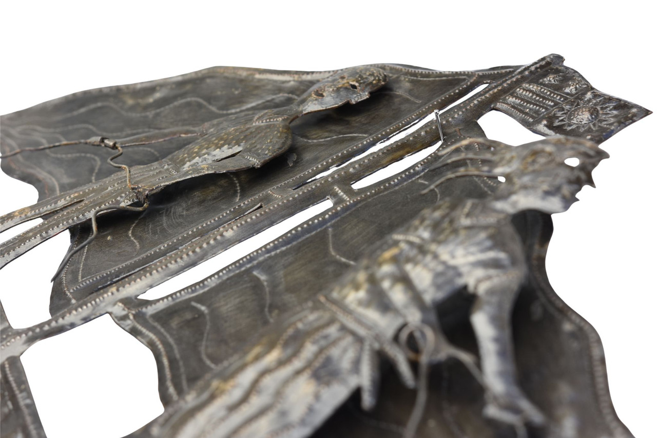 Haitian People on a Boat out Fishing, Haiti Fair Trade, Michee Remy Haitian People on a Boat out Fishing, Haiti Fair Trade, Michee Remy