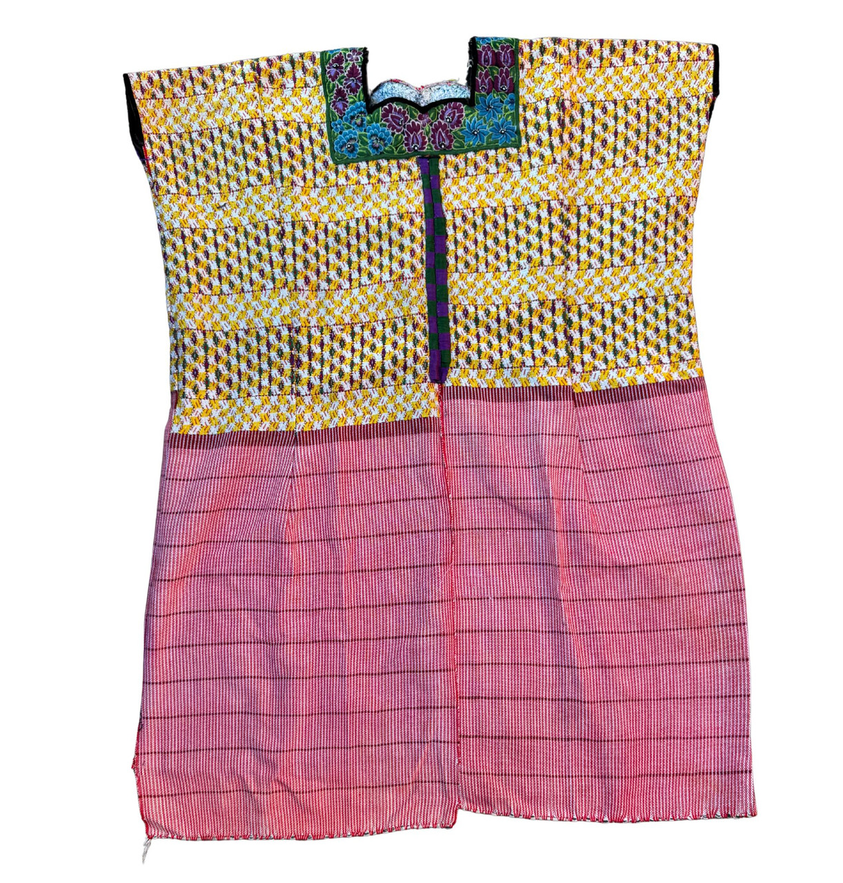 Santiago Sacatepequez, Guatemalan Weaving, Huipil Top Indigenous Textile