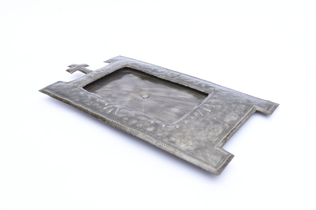 Handmade Haitian Metal Wall Frame – Santa Fe Style with Cross Handmade Haitian Metal Wall Frame – Santa Fe Style with Cross