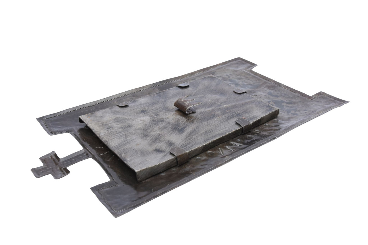 Handmade Haitian Metal Wall Frame – Santa Fe Style with Cross Handmade Haitian Metal Wall Frame – Santa Fe Style with Cross