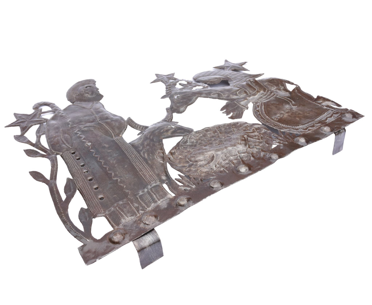 Hand Tooled Haitian Metal Nativity – Fair Trade Christmas Décor from Recycled Oil Barrels Hand Tooled Haitian Metal Nativity – Fair Trade Christmas Décor from Recycled Oil Barrels