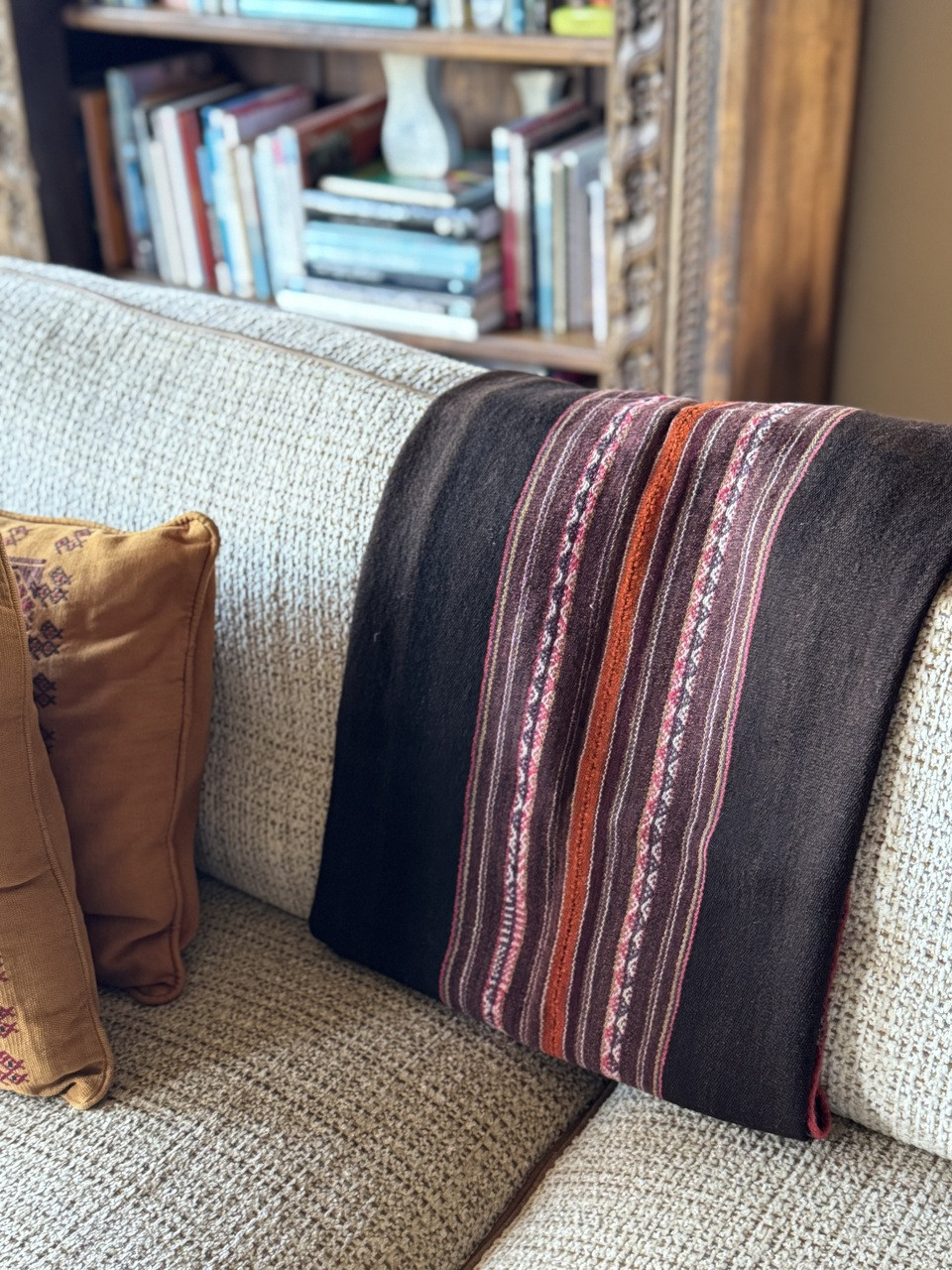 Boho décor textile, Boho wool blanket Boho décor textile, Boho wool blanket