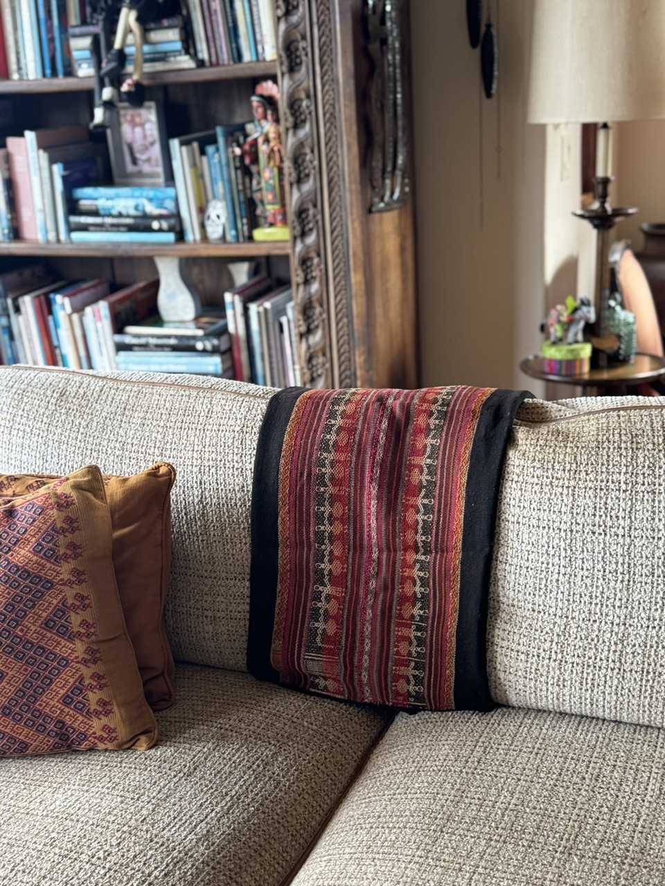 Artisan Andean cloth, Backstrap loom textile, Ethnic woven blanket Artisan Andean cloth, Backstrap loom textile, Ethnic woven blanket