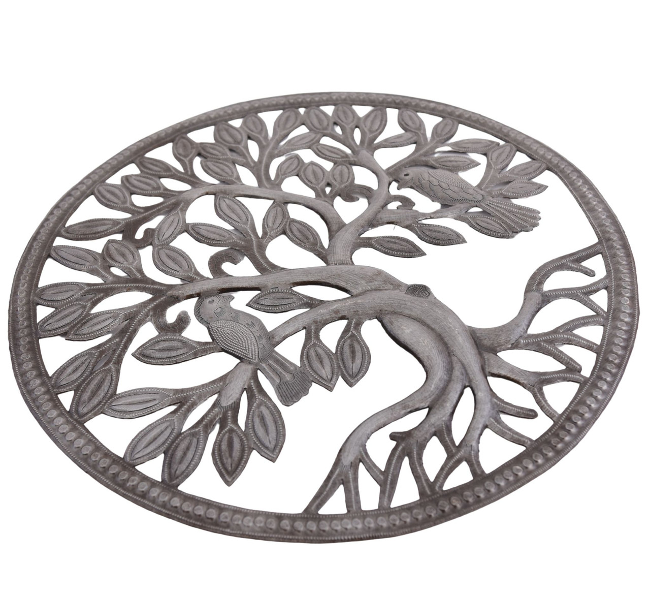 Tree of Life, Caribbean folk art, sustainable home décor, handcrafted metal sculpture