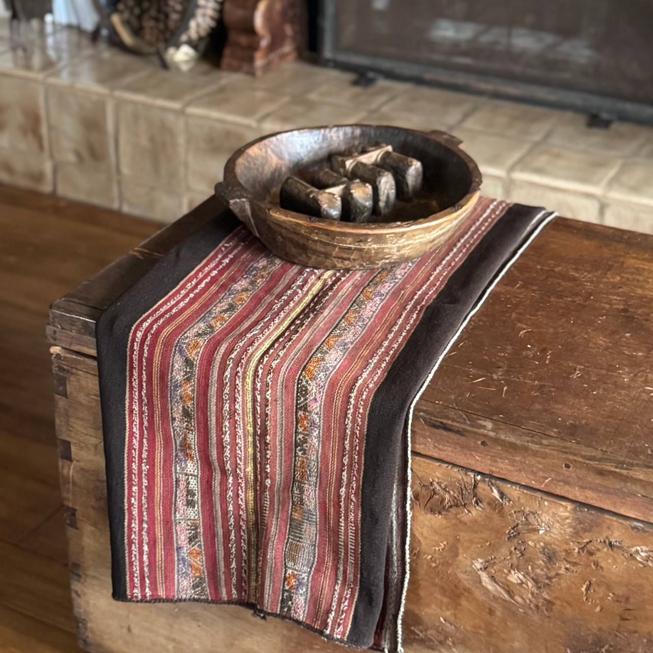 Indigenous Bolivian textile, Fair trade Bolivian art, Handspun natural wool blanket, Ethnic home décor textile Indigenous Bolivian textile, Fair trade Bolivian art, Handspun natural wool blanket, Ethnic home décor textile