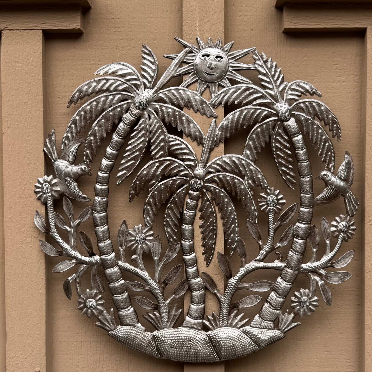 eco-friendly art, Haitian artisan handmade, outdoor garden wall art eco-friendly art, Haitian artisan handmade, outdoor garden wall art