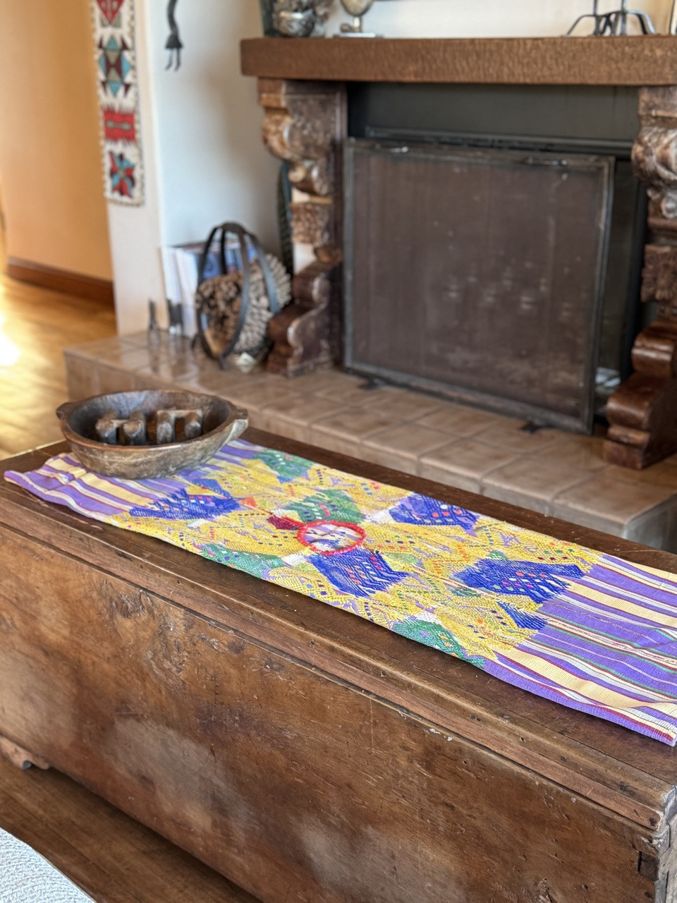 Vintage Guatemalan Folk Art, Guatemalan Folk Art, Colorful Guatemalan Decor