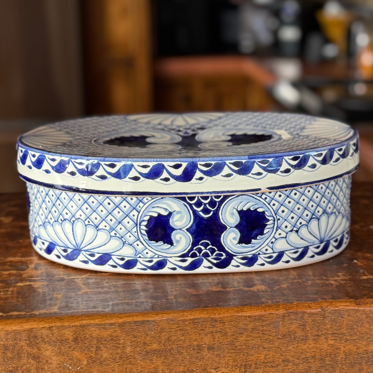 Mexican folk art, Southwestern décor, Mexican pottery box