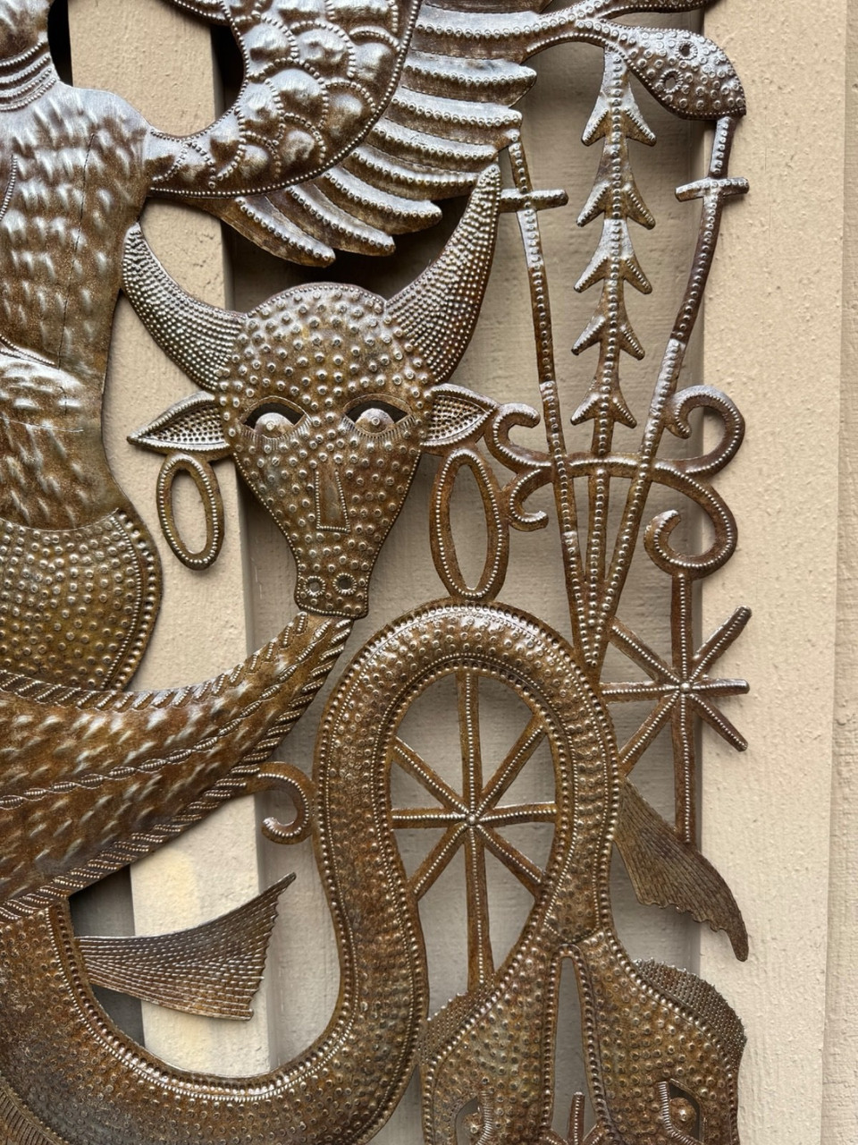 Lasirèn mermaid spirit art, Danbala serpent deity sculpture