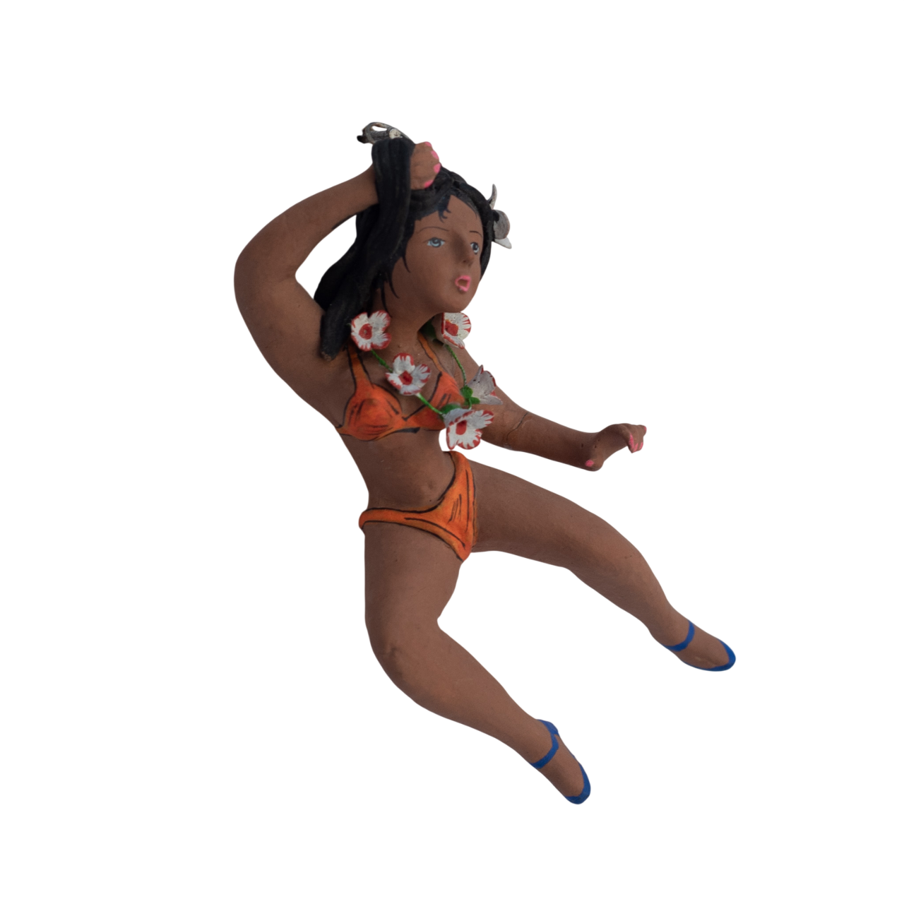 Bikini Girl Ornament, Vintage Ornament, Hula Girl Ornament, Bikini Girl Figurine, Hula Girl Figurine, Vintage Hula Girl, Handmade, Handcrafted, Fair Trade