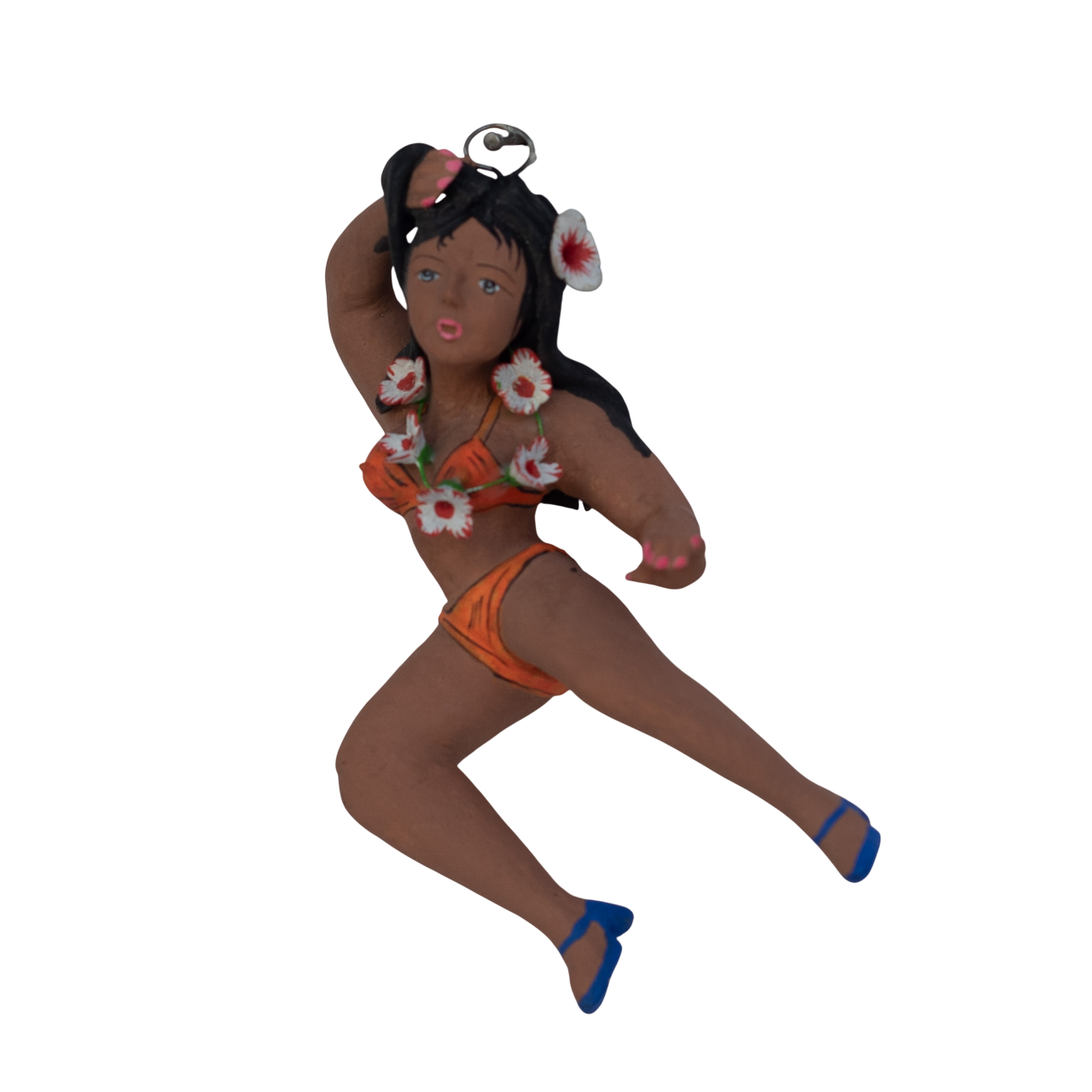 Bikini Girl Ornament, Vintage Ornament, Hula Girl Ornament, Bikini Girl Figurine, Hula Girl Figurine, Vintage Hula Girl, Handmade, Handcrafted, Fair Trade