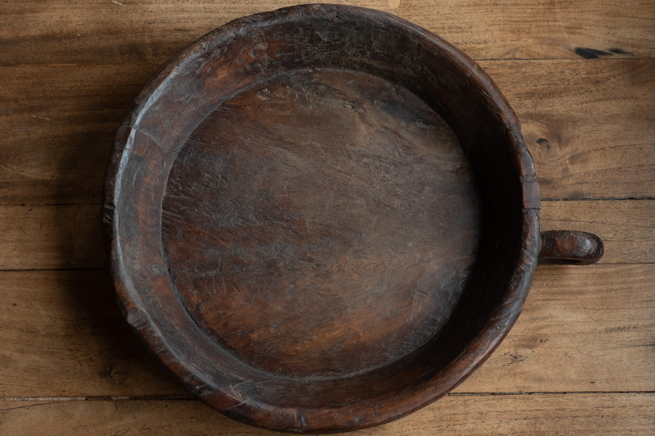 Handcrafted Indian Wooden Chapati Bowl Chapati Dough Bowl Vintage Indian Home, Wooden Chapati Bowl, Wooden Chapati Dough Bowl, Handcrafted Chapati Bowl, Vintage Chapati Folk Art, Indian Home, Indian Housewarming Gift, Dark Brown Chapati Bowls