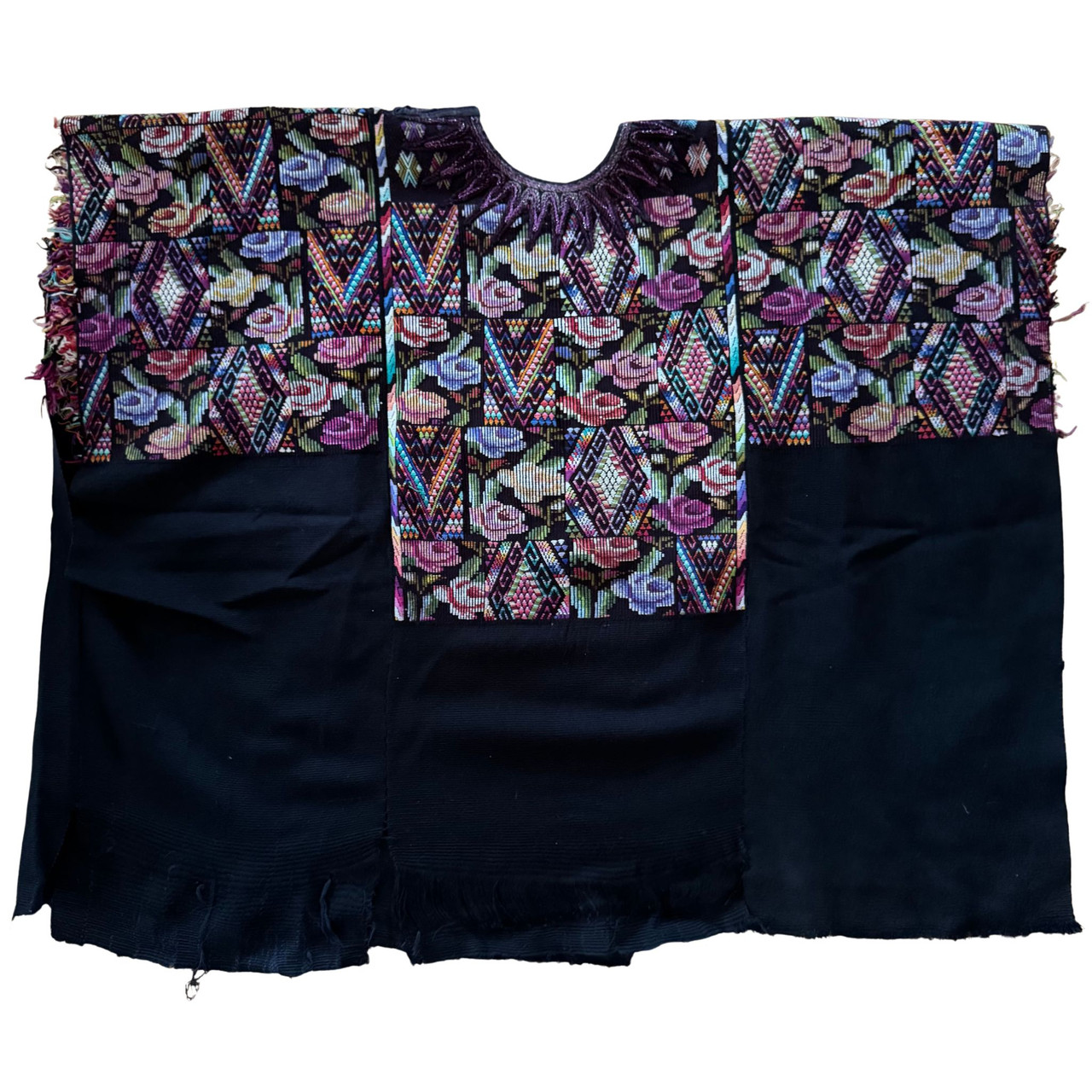 traditional Mayan clothing, embroidered huipil, backstrap loom weaving, Chichi textile