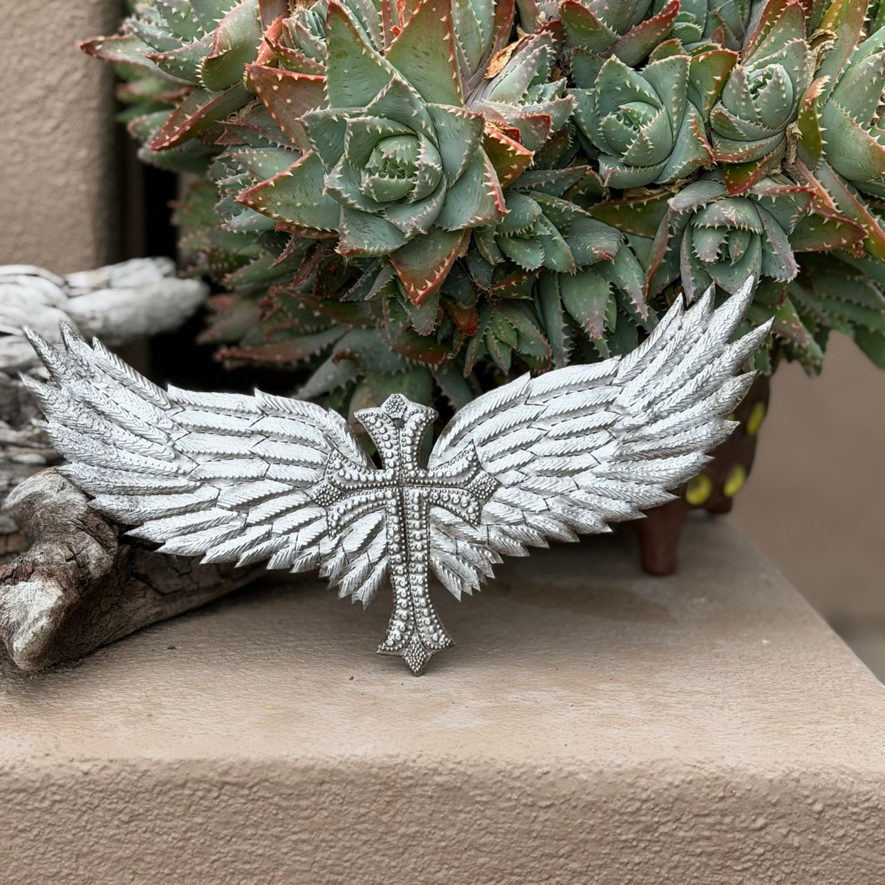 cross with wings wall art
angel wings cross decor
Christian wall art metal
Haitian metal art
religious wall decor