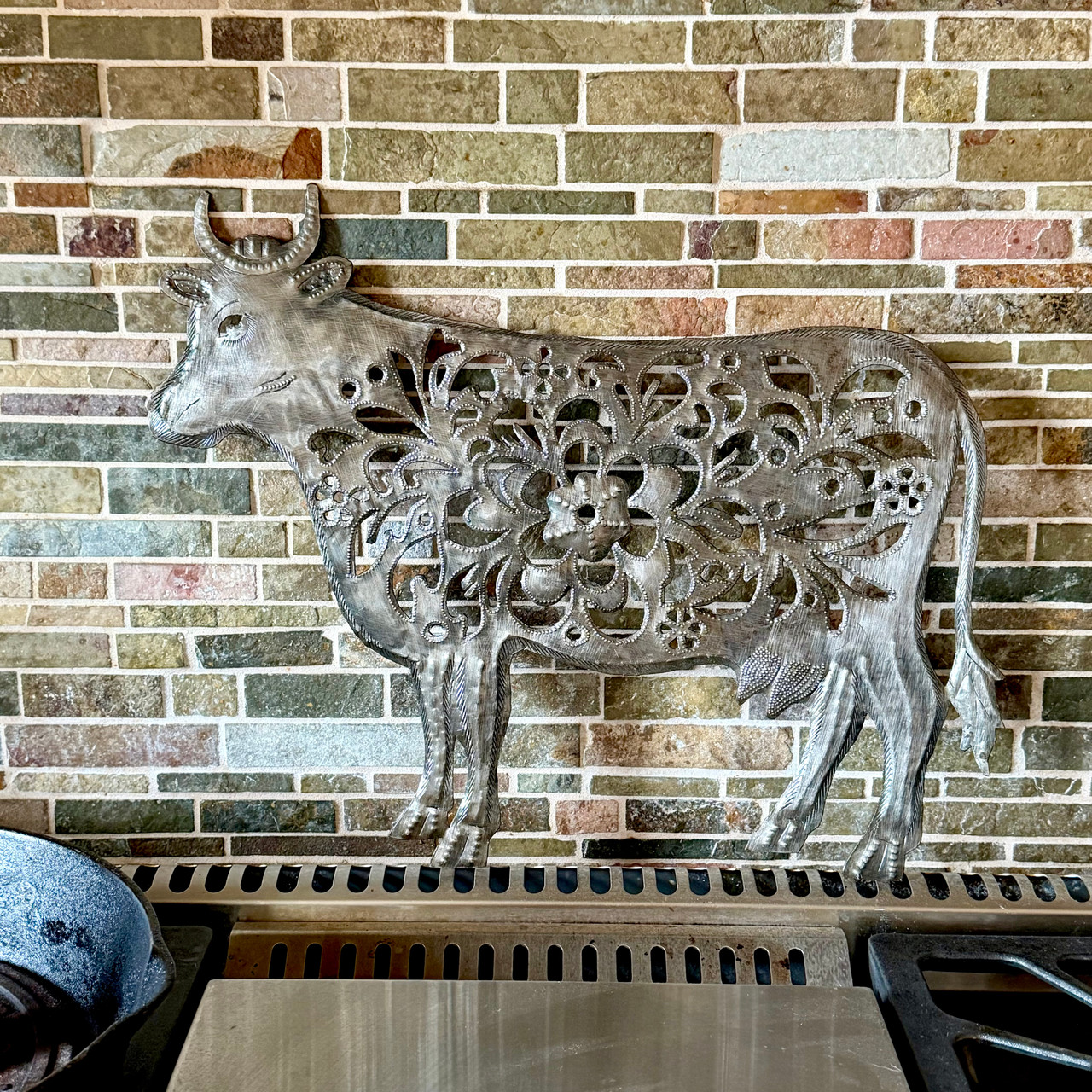 country wall decor
floral metal wall art
barn decor
handmade metal animal