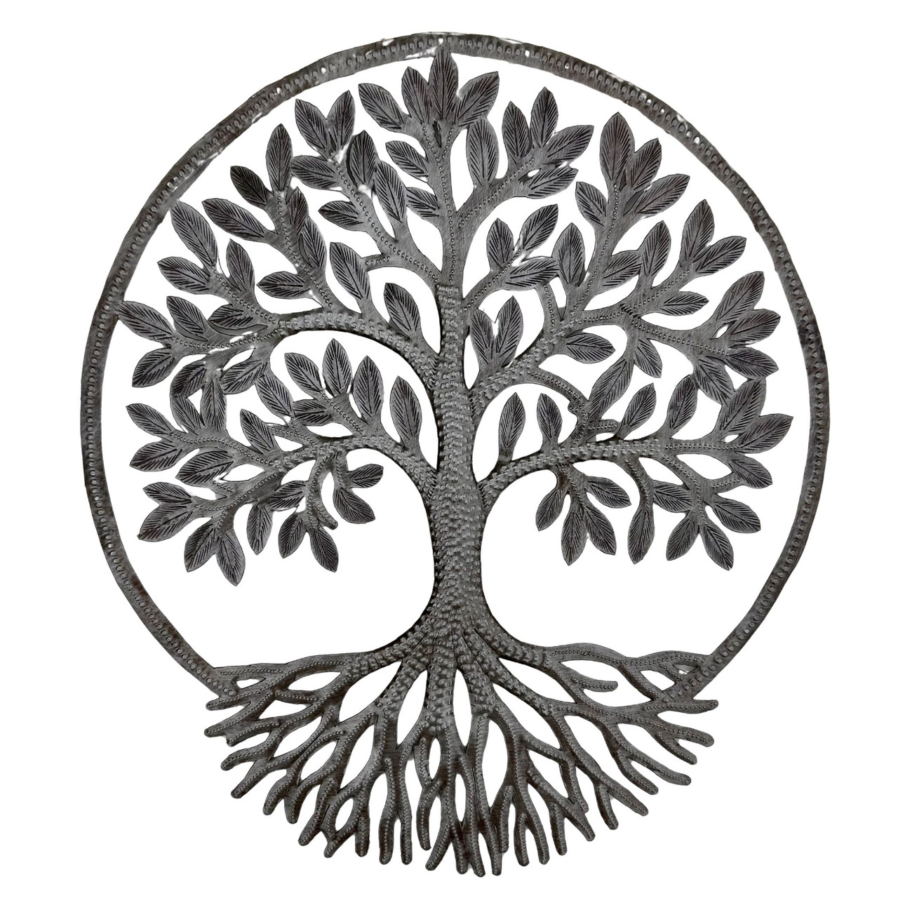 tree of life wall art, metal tree wall decor, bird wall art metal, Haitian metal art, garden wall decor