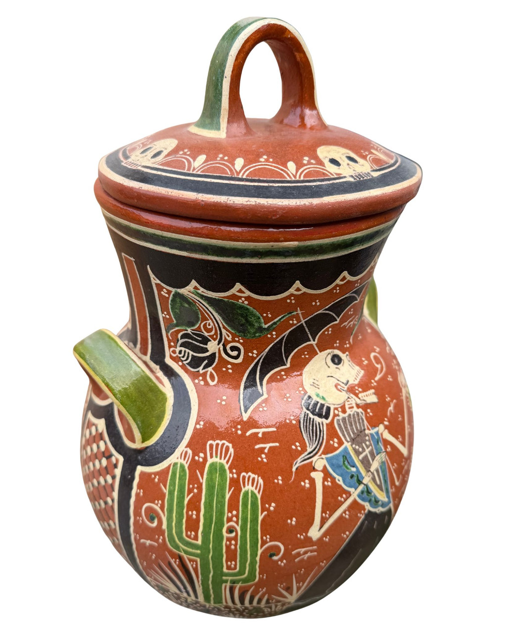 mexican ceramic vase, hand painted pottery mexico, collectible mexican folk art, tonalá ceramics mexico, artisan pottery mexico, vintage mexican pottery
