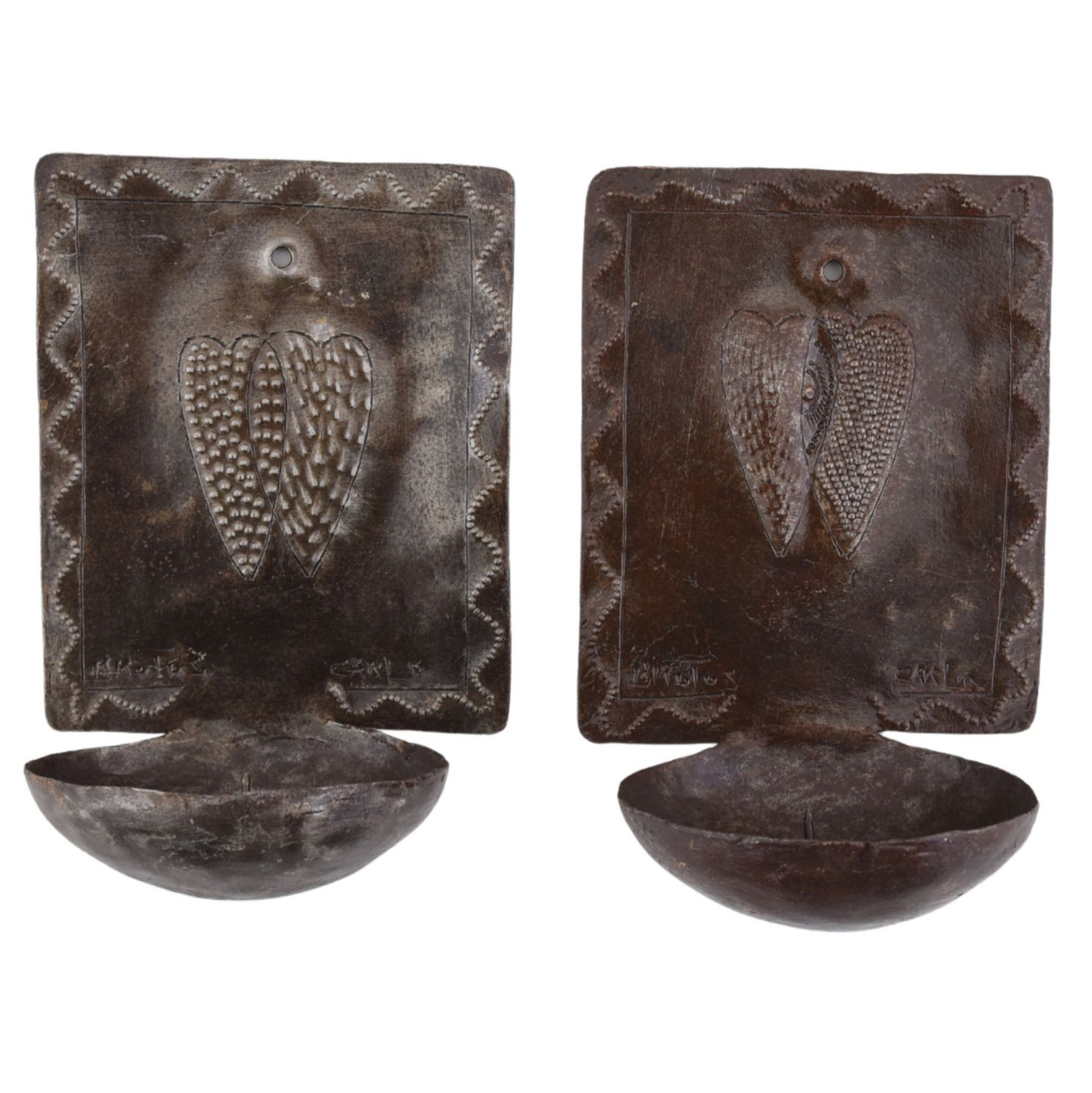 Haitian metal art, angel wing candle holder, Haitian candle holder, fair trade decor, handmade Haitian decor
