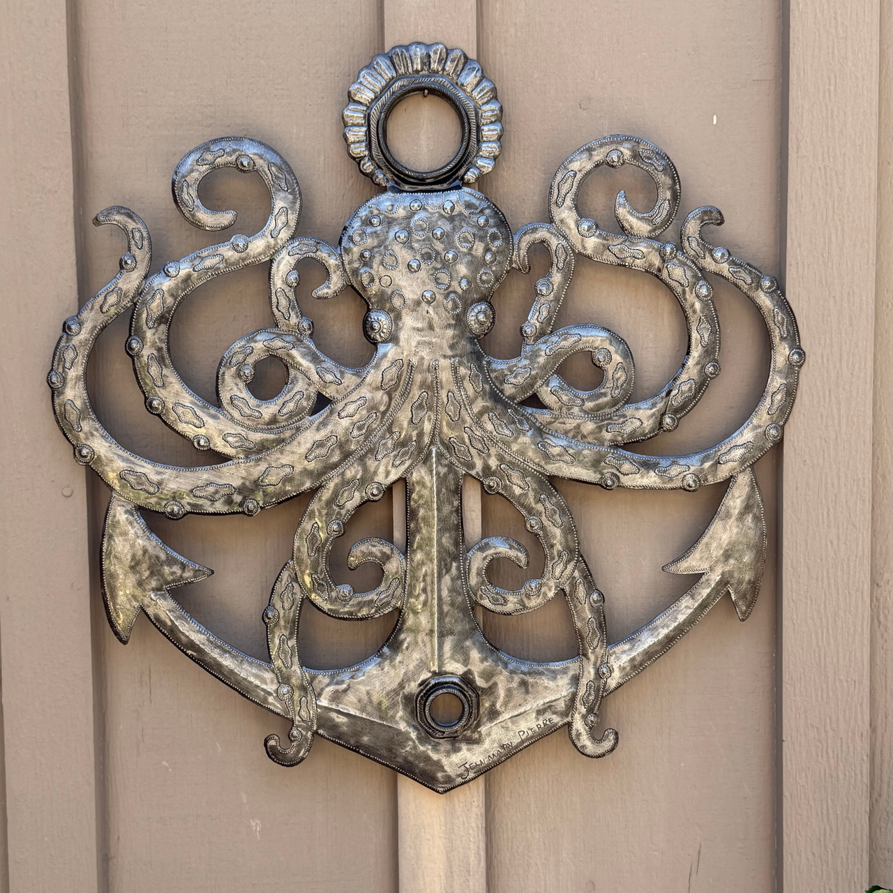 handmade Haitian art, fair trade home decor, nautical home accents, metal wall sculpture