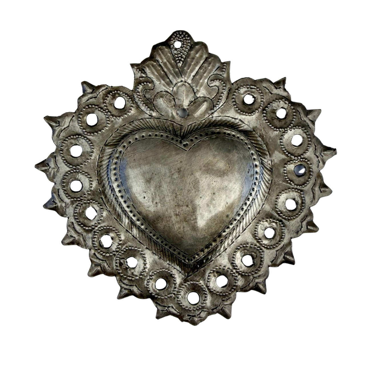 Haitian metal art, Haitian heart wall art, metal heart wall decor, recycled metal heart, recycled steel wall art, Haiti metal art, handmade Haitian art, fair trade wall decor