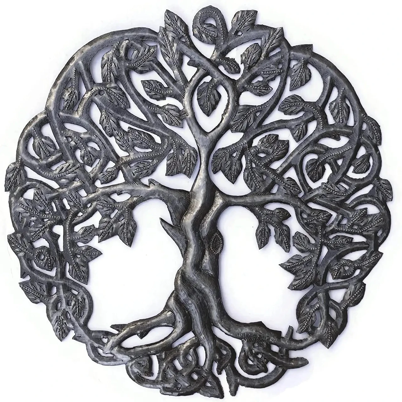 Haitian Tree of Life, Tree of Life wall art, Haitian metal art, recycled steel wall décor