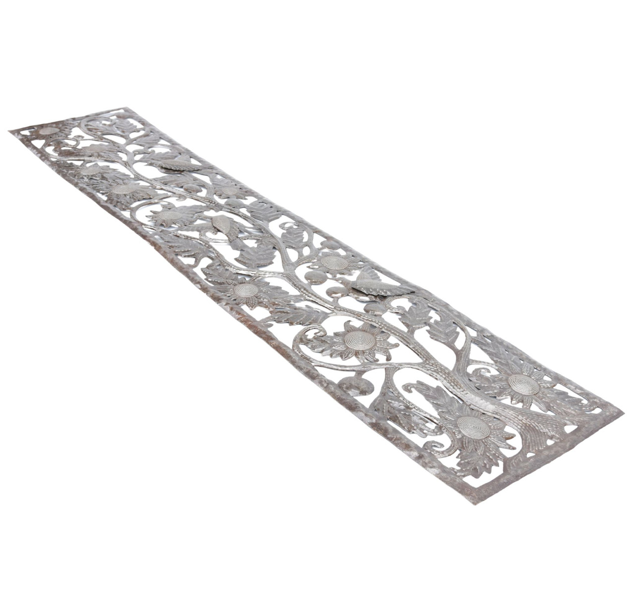 Haitian artist Hubert Bernard, sunflowers metal wall art, birds metal panel, Caribbean folk art Haitian artist Hubert Bernard, sunflowers metal wall art, birds metal panel, Caribbean folk art