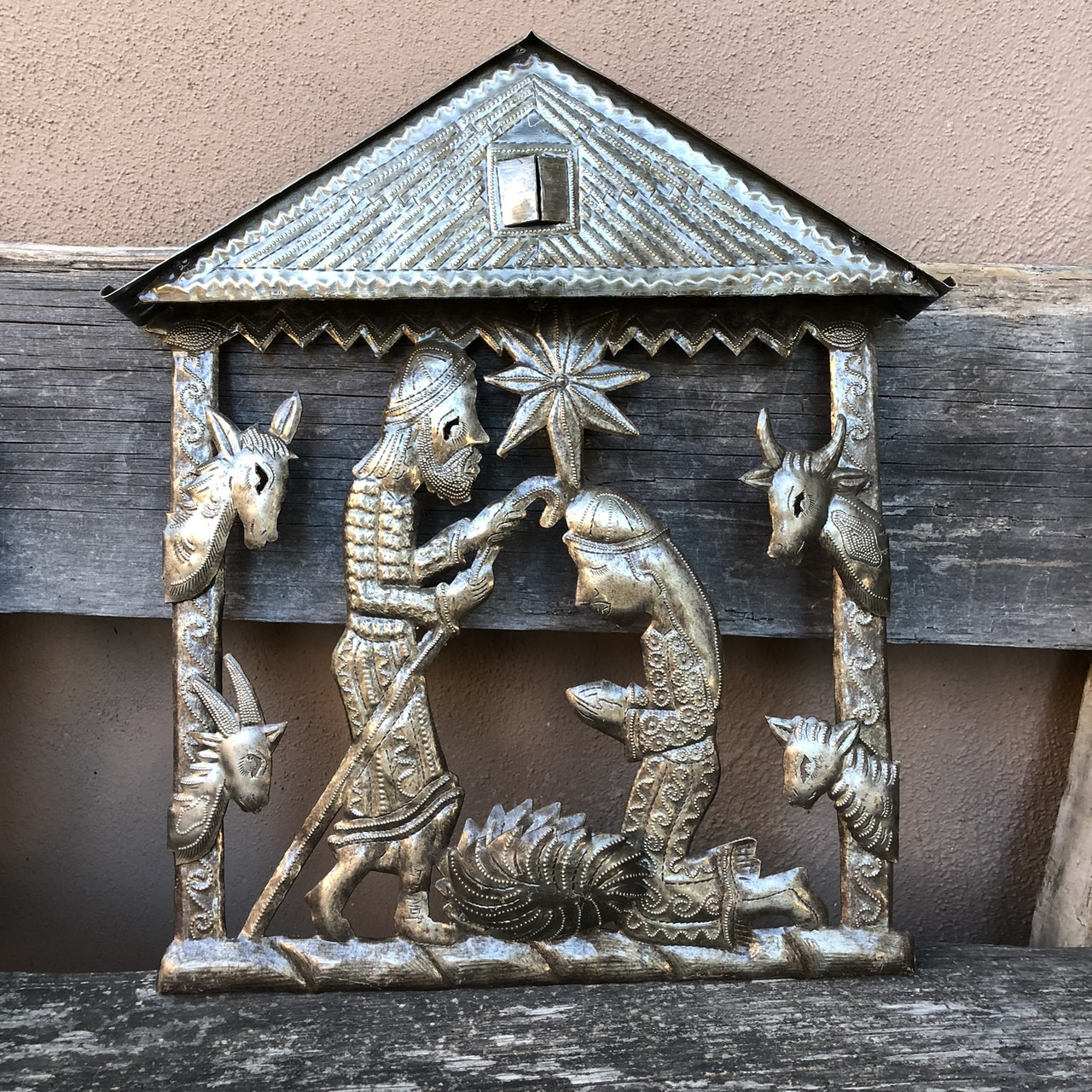 Haiti metal nativity Fair Trade Federation Metal Art at home
