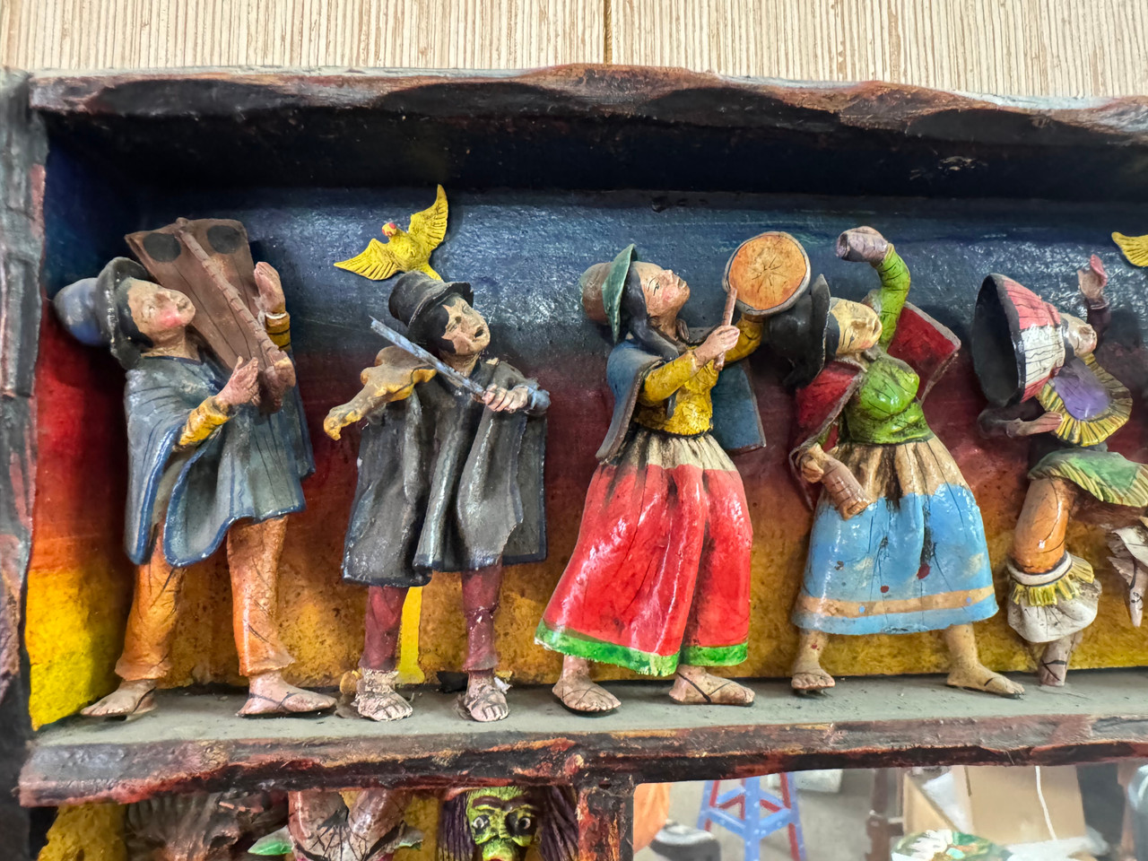 Peruvian folk art, Andean folk art, Festival retablo