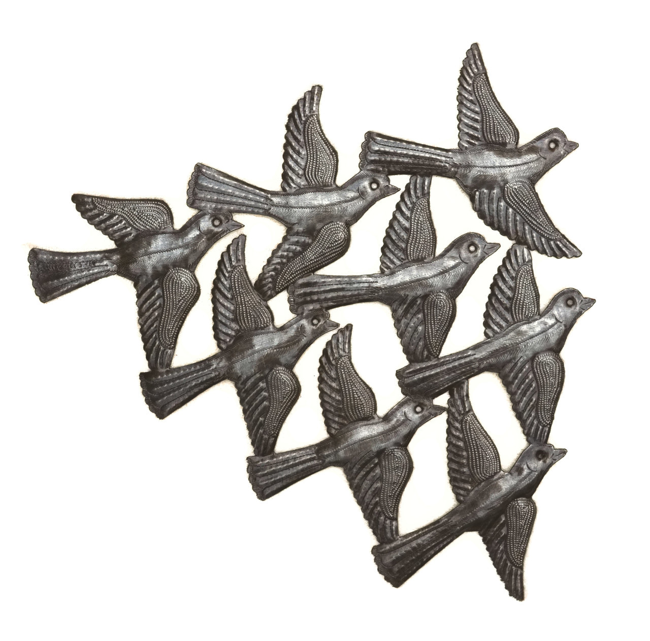 Recycled Metal Art, It's Cactus, Flock of Birds