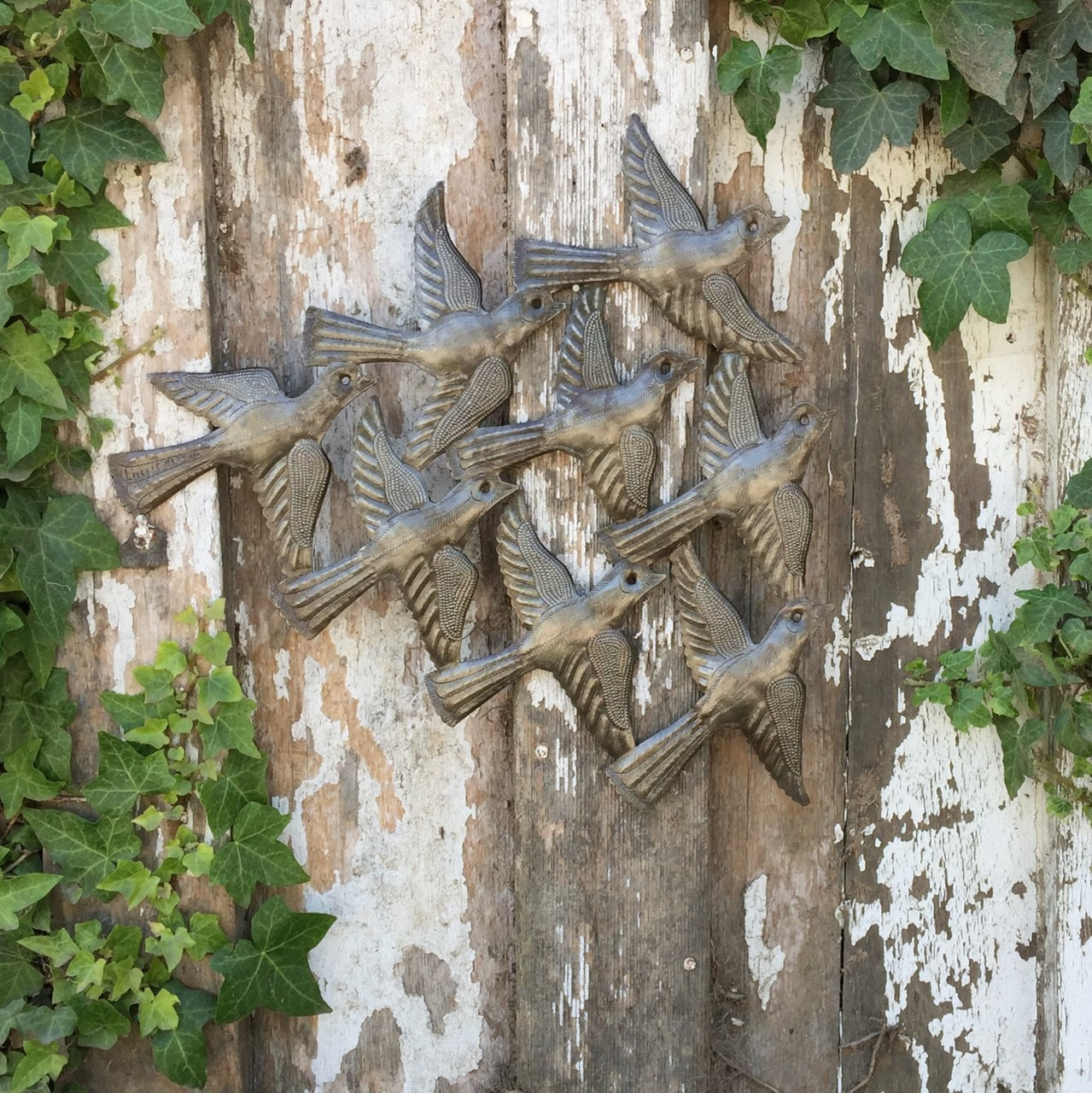HAITI METAL BIRDS IN FLIGHT WALL ART