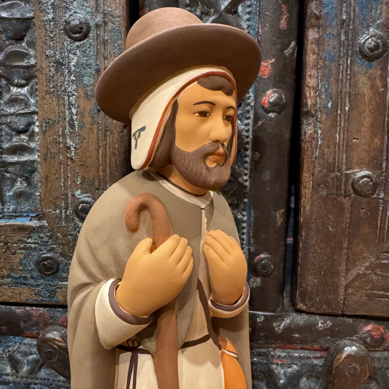 Andean nativity set, Clay nativity set, Natural dye nativity, Artisan nativity figurines