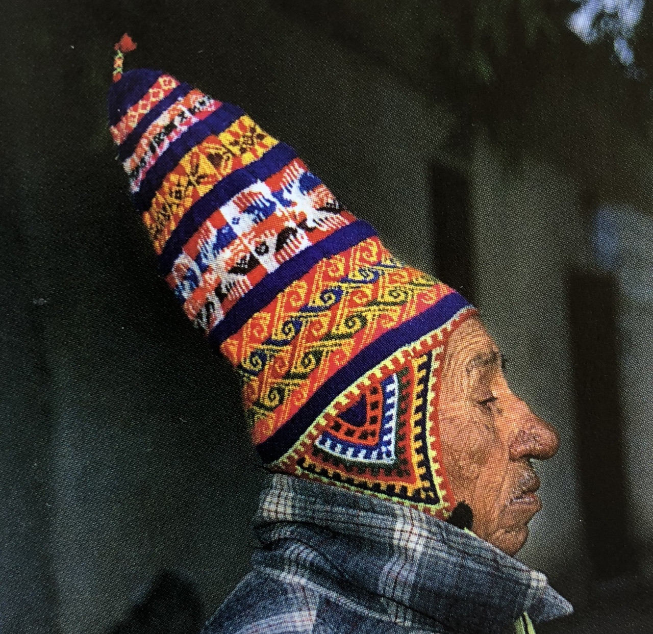 traditional bolivian hatvintage Andean Peruvian Bolivian chullo made from colorful alpaca wool