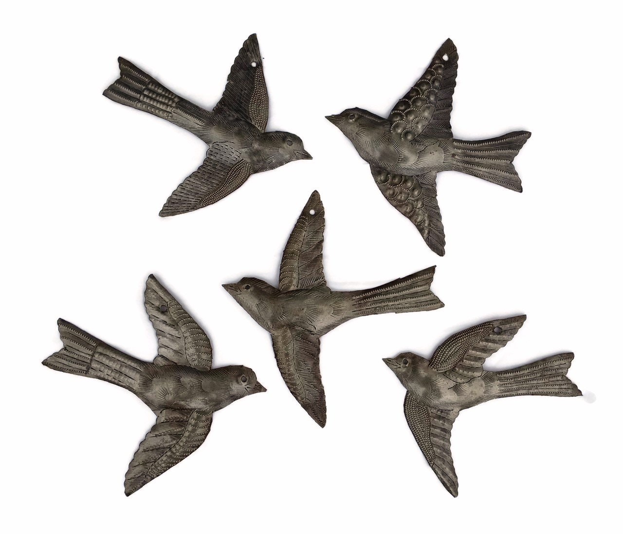 Flying Bird Metal Wall Art – Set of 5 Small 6" Birds – Handmade Home & Garden Décor Flying Bird Metal Wall Art – Set of 5 Small 6" Birds – Handmade Home & Garden Décor