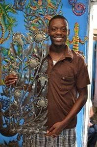 Haitian metal wall art, bird garden metal art, floral metal wall decor, recycled metal wall hanging