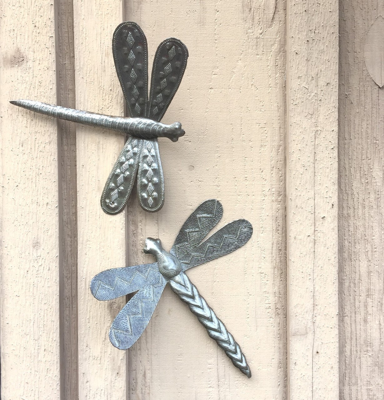 Garden Metal Dragonflies, Collectible, Haitian Steel Drum Art