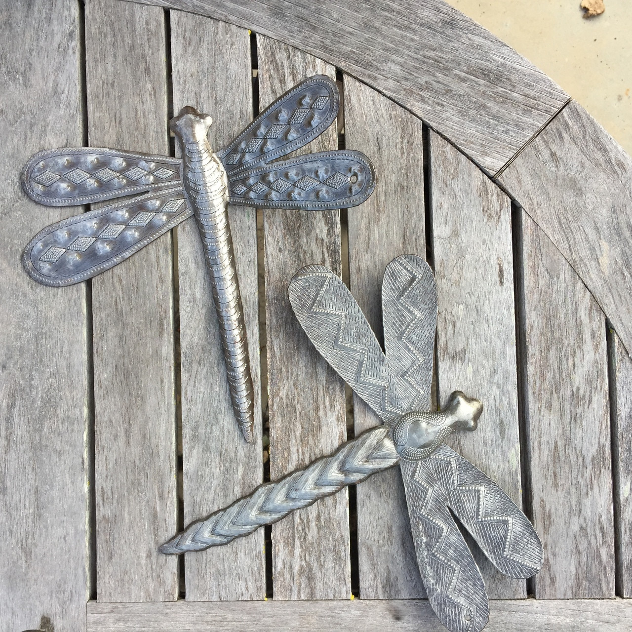 Garden Metal Dragonflies, Collectible, Haitian Steel Drum Art