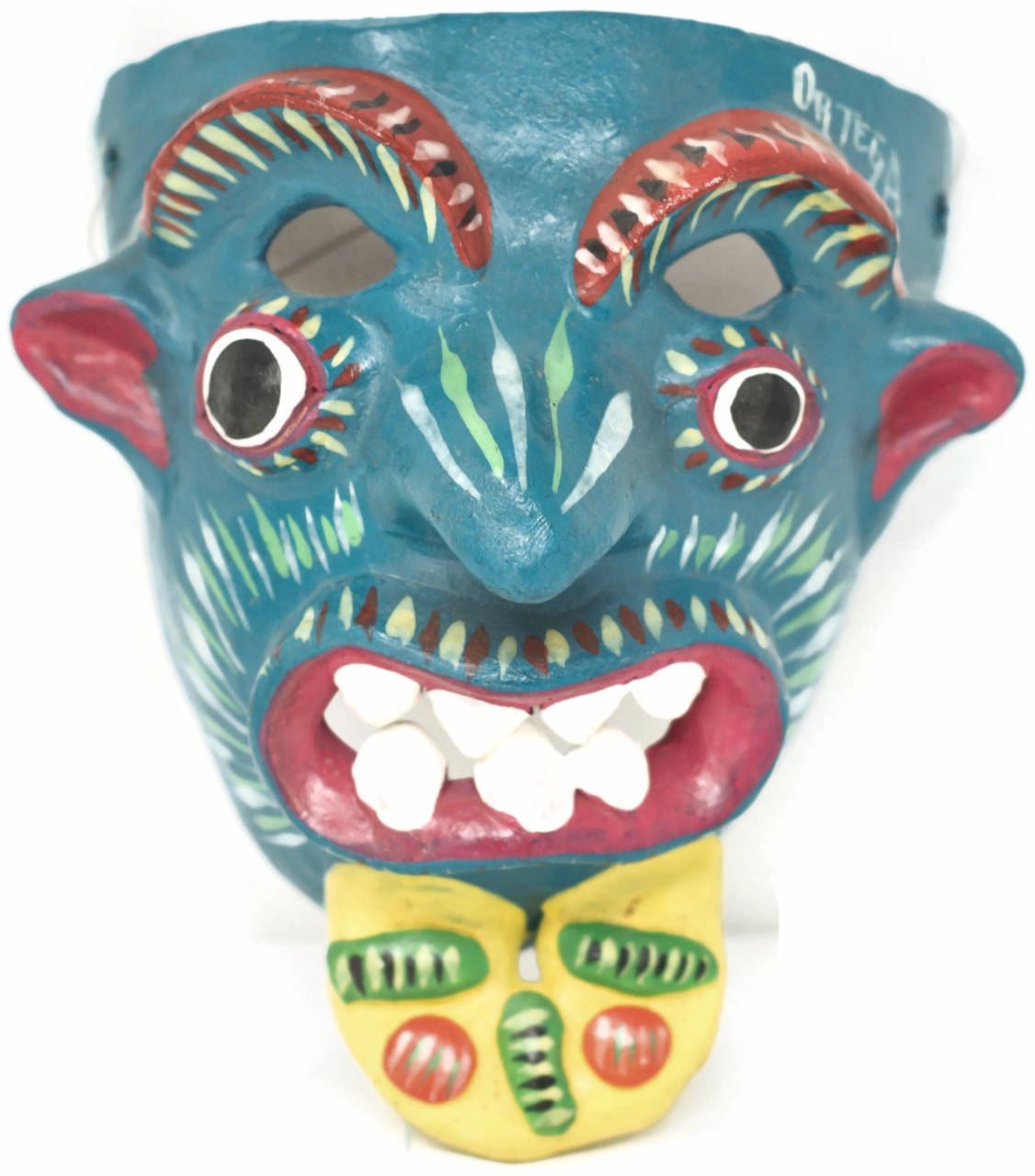Hand Sculpted Clay Mask by Folk Artist Gerardo Ortega, 5.5" x 7" x 4" Ortega  107